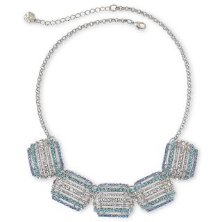 Liz Claiborne Monet Blue Pavé Crystal Necklace