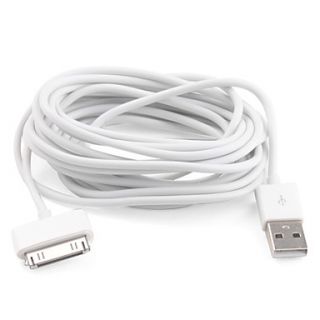 USB Cable for iPad, iPhone and iPod (Apple 30 pin, 3m)