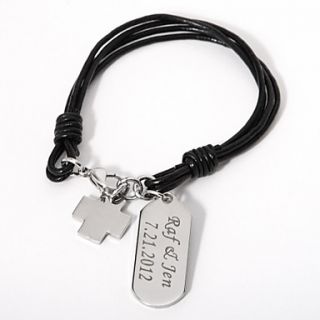 Personalized Bracelet With Cross Charm