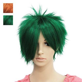 Capless Short Green Straight Synthetic Hair Wig Two Colour To Choose