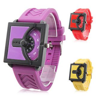 Mens and Womens Silicone Analog Quartz Wrist Watch (Assorted Colors)