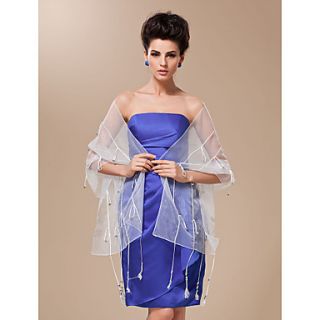 Polyester With Button and Tassels Special Occasion / Wedding Shawl (More Colors Available)
