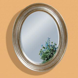 Bassett Mirror Company Inc Silver Leaf Oval Oversized Wall Mirror   33W x 41H