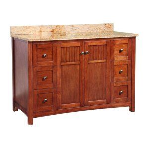 Foremost KNCASETS4922D Knoxville 49 W x 22 D Vanity and Top with Stone Effects
