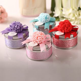 Favor Tin With Ribbon Bow   Set of 6   (More Colores)