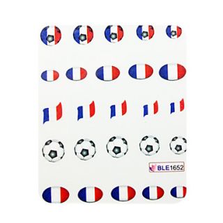 3 Pcs Half Cover European Cup Style Nail Art Nail Stickers