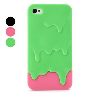 Melting Ice Cream Pattern Case for iPhone 4 and 4S (Assorted Colors)