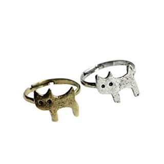 Cute Kitty Alloy Ring