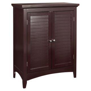 Elegant Home Fashions Slone Floor Cabinet with 2 Shutter Doors   Dark Espresso