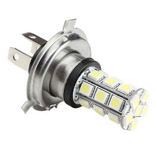 H4 12W 5050 SMD 24 LED White Light Bulb for Car Lamps (DC 12V)
