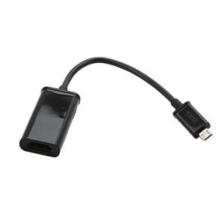 Micro USB to HDMI MHL Adapter for Android Phone(Black)