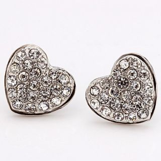 Gorgeous Rhinestone Alloy Heart Cut Earrings