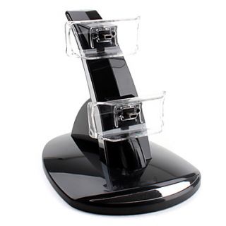Dual USB Charging Dock Stand for PS3 Controller (Black)