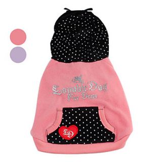 Cupid Pattern Velvet Hooded Jacket with Pocket for Dogs (XS XL, Assorted Colors)