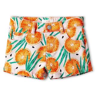 JOE FRESH Joe Fresh Print Shorts   Girls 1t 5t, Orange, Orange