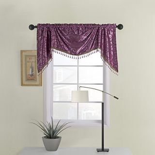 Embossed Purple Shaped Valance