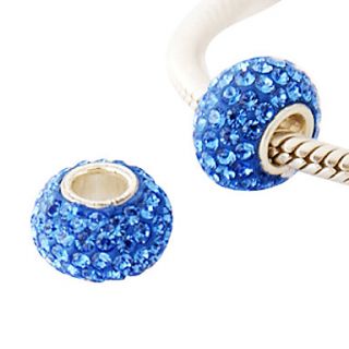 Simple Style Pure Color Rhinestone Beads With Fine Silver Inner Tube