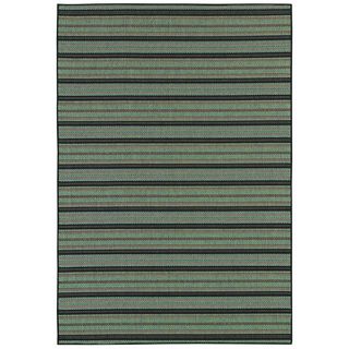 Monaco Coastal Breeze/ Brown blue Area Rug (510 X 92) (BluePattern StripesTip We recommend the use of a non skid pad to keep the rug in place on smooth surfaces.All rug sizes are approximate. Due to the difference of monitor colors, some rug colors may 