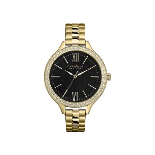 Caravelle New York Womens Slim Gold Tone Bracelet Watch