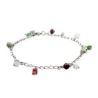 Elegant Bracelet with Colorful Globule