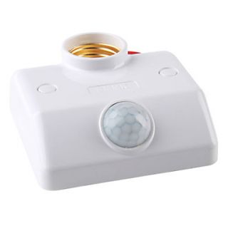 E27 Plug Infrared Sensor Motion Activated LED Lamp Holder (180 240V)