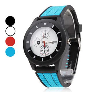 Unisex Rubber Analog Quartz Wrist Watch (Assorted Colors)