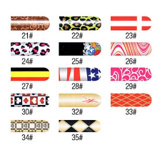 16 PCS Nail Foil Art Classic Full Cover Stickers Manicure
