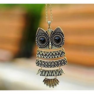 Womens Owl Fashion Vintage Necklace