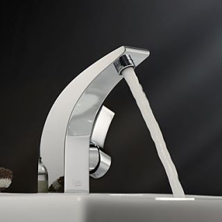 Sprinkle by Lightinthebox   Chrome Finish Single Handle Centerset Solid Brass Bathroom Sink Faucet