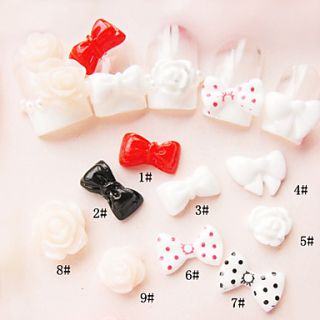 10pcs 3D Resinic Nail Decorations