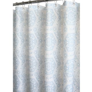Park B Smith Venetian Tiles Fabric Shower Curtain, White