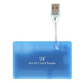 SSK USB 2.0 Card Reader for SM, XD, MS, SD, MMC, MD, CF Card