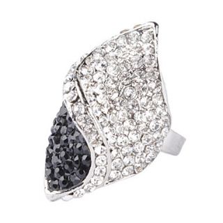 Vintage Diamond Shape Rhinestone Studded Ring