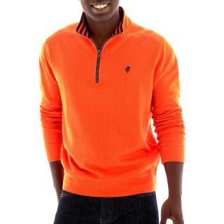 STAFFORD PREP Half Zip Sweater, Orange, Mens