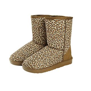 Women Leopard Warm Snow Boots Shoes