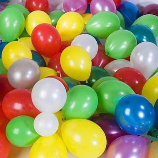 Solid Color Round Ballon   Set of 100(Mixed Color)