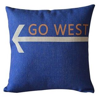 Go West Cotton/Linen Decorative Pillow Cover
