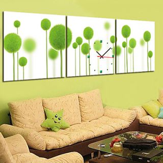 Modern Style Scenic Canvas Wall Clock 3pcs K224