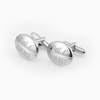 Personalized Oval Cufflinks