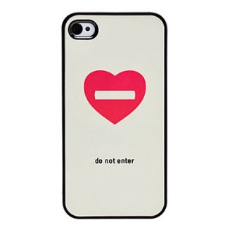 Flash Design Heart Pattern Hard Case for iPhone 4/4S