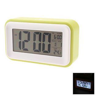 Touch Sensor 4.5 Backlit Digital Alarm Clock Calendar Thermometer (3xAAA, Assorted Colors)