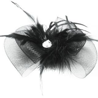 Gorgeous Net With Feather Womens Fascinators