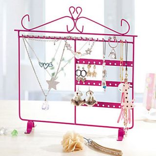 Metal Made Princess Style Pink Jewelry Shelf