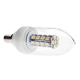E14 6W 30x5050 SMD 420 450LM 3000 3500K Warm White Light LED Candle Bulb (85 265V)
