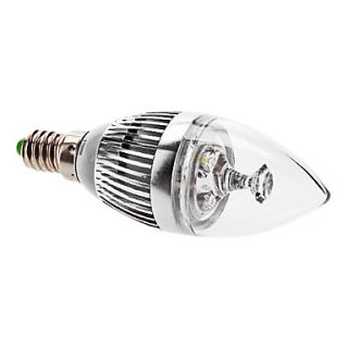 E14 3W 270 300LM 6000 6500K Natural White Light LED Candle Bulb (220 240V)