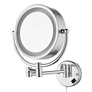 8.5 inch LED Chrome Finish Wall Mount Cosmetic Mirror
