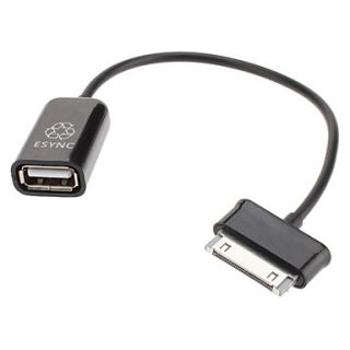 30 Pin Male to USB Female Adapter Cable for Samsung Galaxy Tab and Others