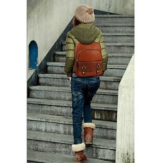 Womens Preppy Style Vintage Contrast Color Backpack