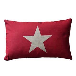 Star Cotton/Linen Decorative Pillow Cover