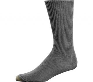 Mens Gold Toe Fluffies 520S (12 Pairs)   Charcoal Grey Casual Socks